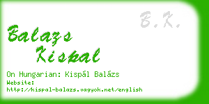 balazs kispal business card